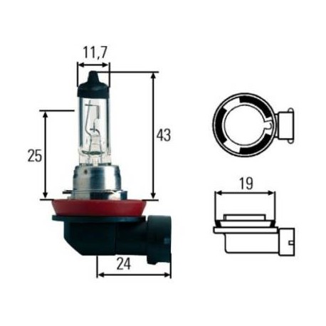 žárovka 12V / H8 35W , PGJ 19-1