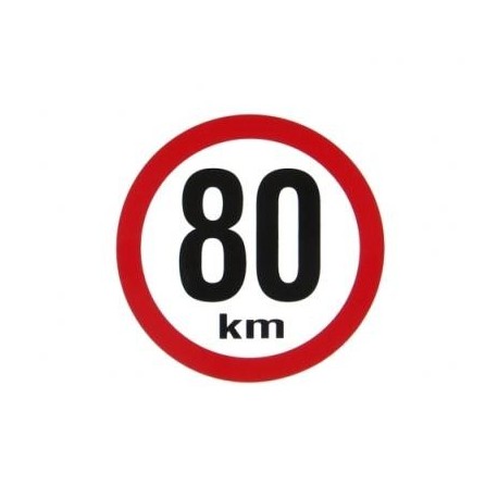 samolepka rychlost 80km