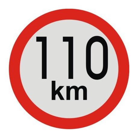 samolepka rychlost 110km