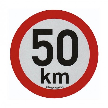 samolepka rychlost 50km pr. 200mm, REFLEXNÍ