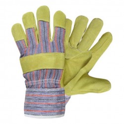 Pracovni rukavice žluté kožené