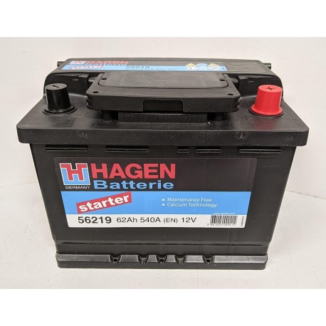 autobaterie HAGEN 12V / 62 Ah