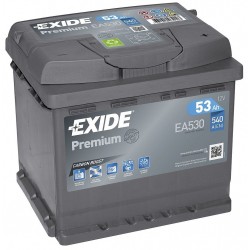 autobaterie 12V / 53Ah, EXIDE Premium, EA530