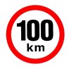 samolepka rychlost 100km reflexní 150mm