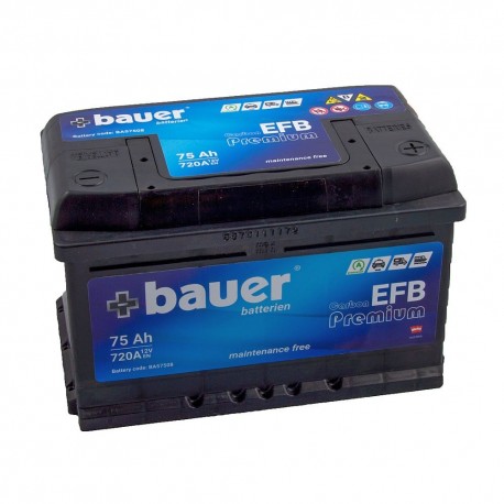 autobaterie BAUER Carbon EFB 12V/75 Ah , EN 720A