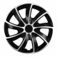 poklice 16" QUAD BICOLOR BLACK/SILVER