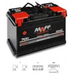 autobaterie MAFF 12V / 74 Ah , EN 680A