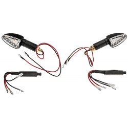 blikač LED dlouhý Arrow (čiré sklo, černý plášť) 