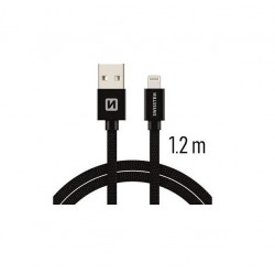 kabel textilní USB-A/Lightning 1,2m, SWISSTEN