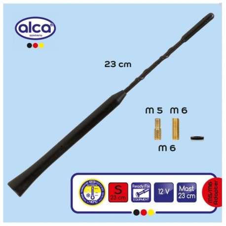 prut antény UNI M5/6 23cm, díra M6