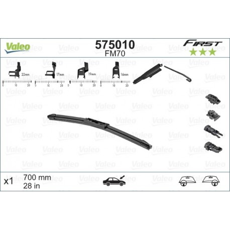 stěrač 700 mm 1ks " PRUŽNÝ " VALEO First