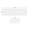 nálepka nápis BAB 135x25 - bílá (sada 2 kusů)