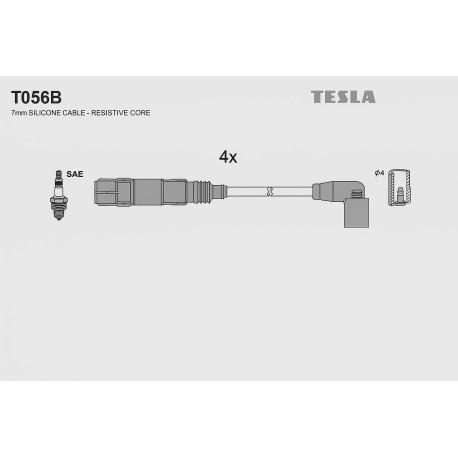 sada zapalovacích kabelů / TESLA /