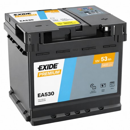 autobaterie 12V / 53Ah, EXIDE Premium, EA530